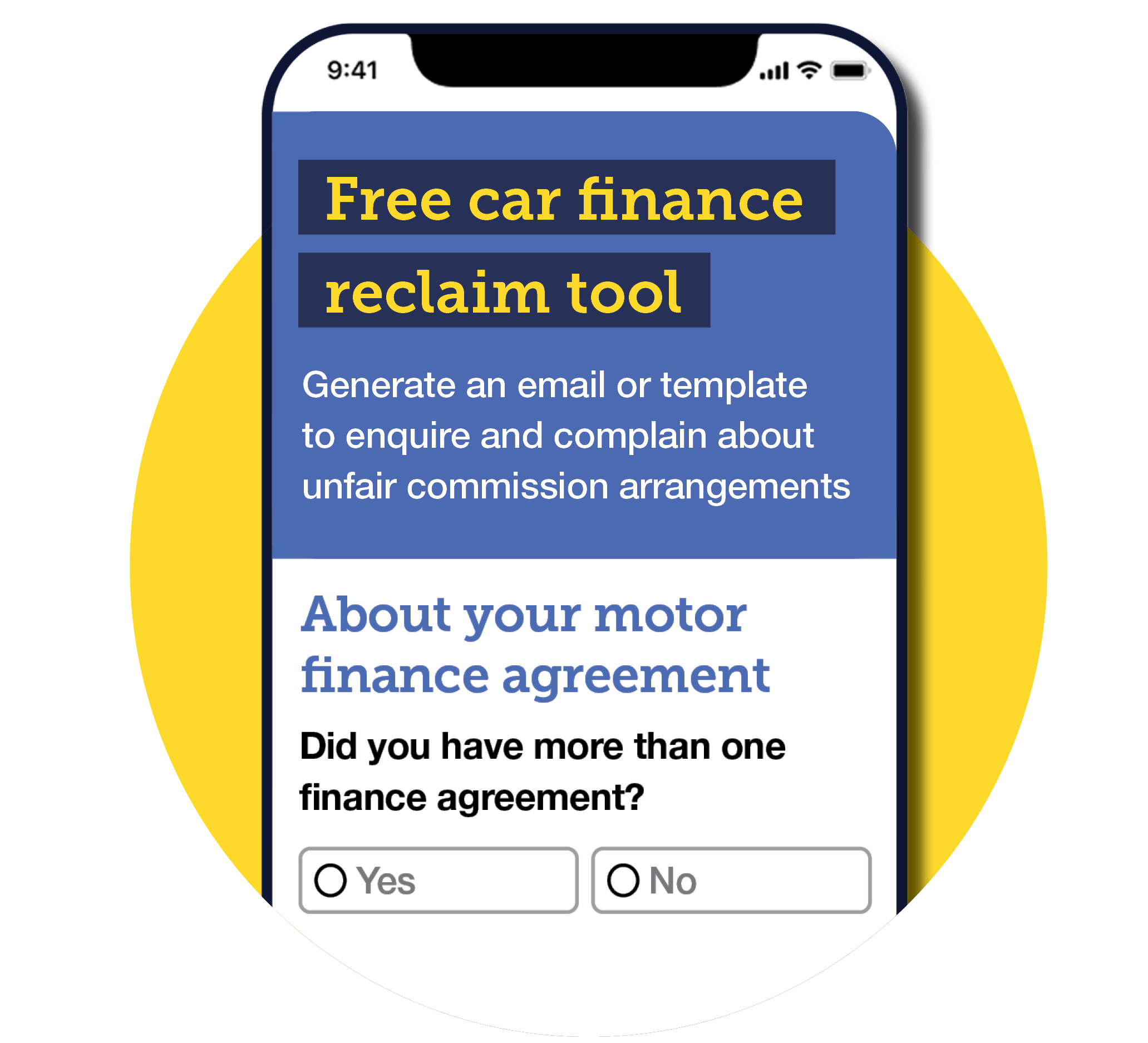 An image showing the MSE free car finance reclaim tool. The image links to the tool.