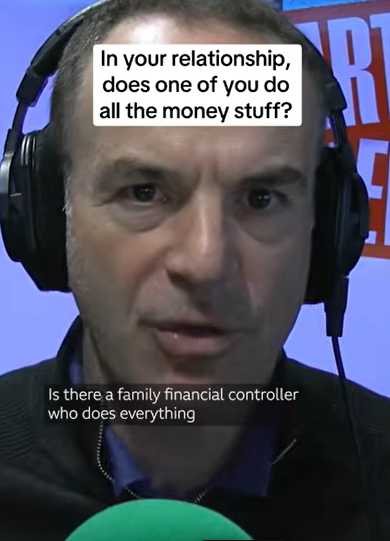 Watch 'In your relationship, does one of you sort the money stuff?' video.